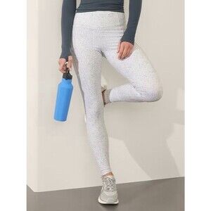 Athleta Rainier High Rise Legging Jasper White Blue Speckle Medium 27” 487745-35